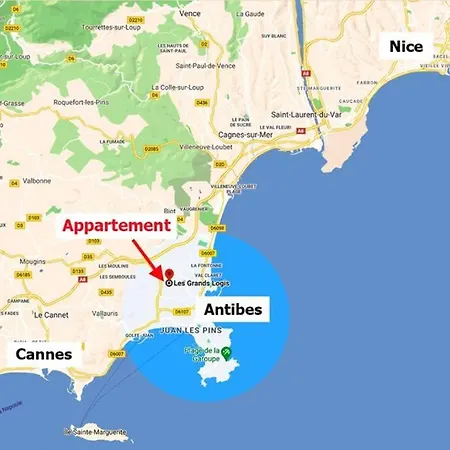 Casalionelantibes Large With Ac, King-size Bed, Garden And Parking 앙티브